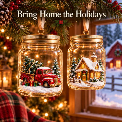Christmas in a Jar – 6 Enchanting Holiday Scene Ornament Designs