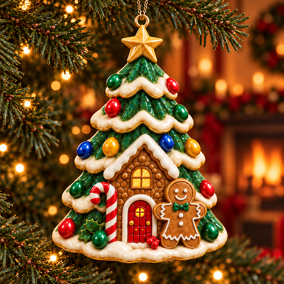 🎄 2026 Christmas Tree Ornaments – Set of 6 Festive Holiday Keepsakes Featuring Santa, Cardinals, Gingerbread House, Snowmen & Nutcracker | Christmas Decorations & Gifts