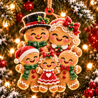 6-Piece Gingerbread Christmas Ornament Collection – Adorable  Gingerbread Family, Couple & Holiday Characters | Festive Christmas Tree Hanging Decorations, Sweet Family Keepsake Gifts