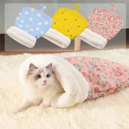 🐾 🔥 Cozy Pet Nest for Cats and Dogs - Plush & Machine Washable, Perfect for Your Pet's Comfort and Warmth ✨