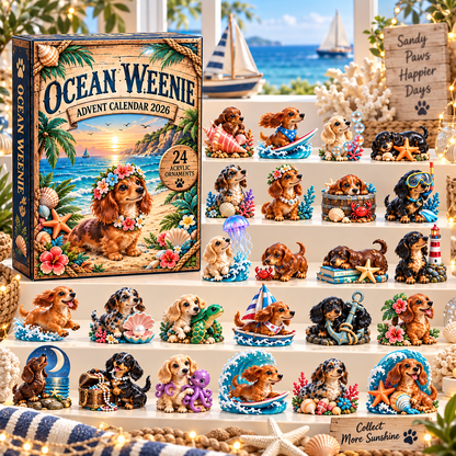Surfing Dachshund Advent Calendar - 24 Days of Ocean-Themed Surprises