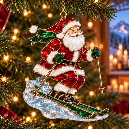 ⛷️ 2026 Christmas Ski Resort Ornaments – Set of 6 Festive Winter Holiday Keepsakes