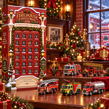 2026 Fire Truck Advent Calendar - 24 Days of Vintage Engines & Rescue Trucks