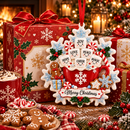 Christmas hot cocoa marshmallow ornament - product image 1