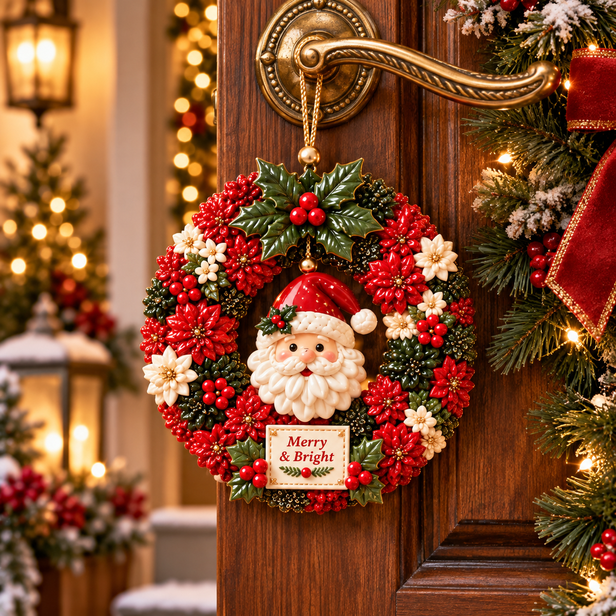 Merry & Bright Christmas Wreath Ornament Collection – 6-Piece  Santa, Snowman, Gingerbread, Nutcracker, Reindeer & Cardinal Christmas Tree Decorations | Festive Holiday Keepsake Gifts