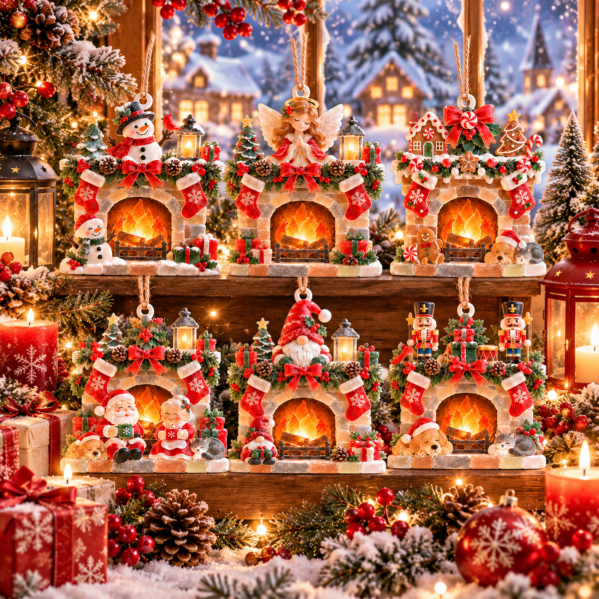 2026 Cozy Christmas Fireplace Ornaments - image 10