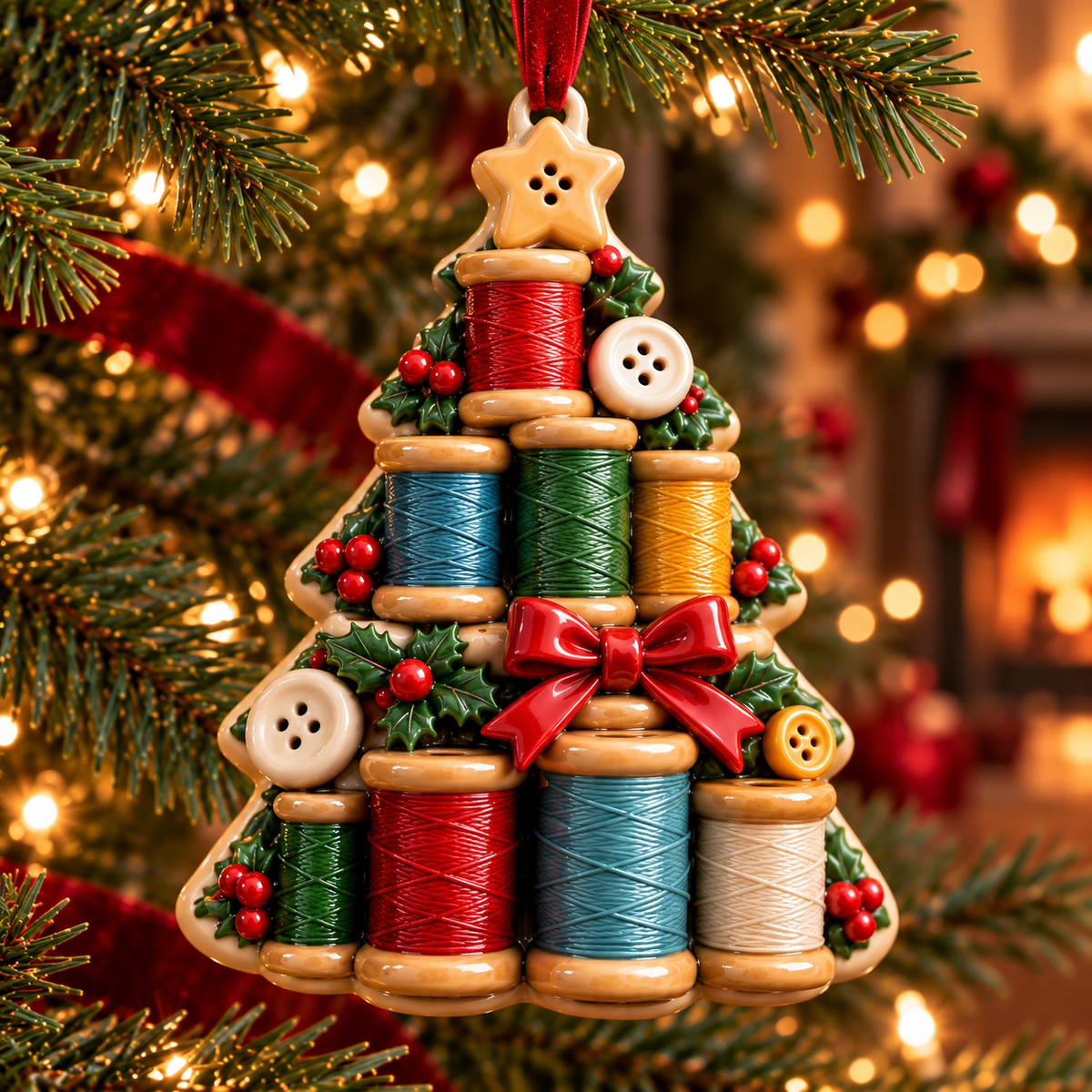 Sew Merry – Vintage Sewing Christmas Tree Ornaments in 6 Charming Designs
