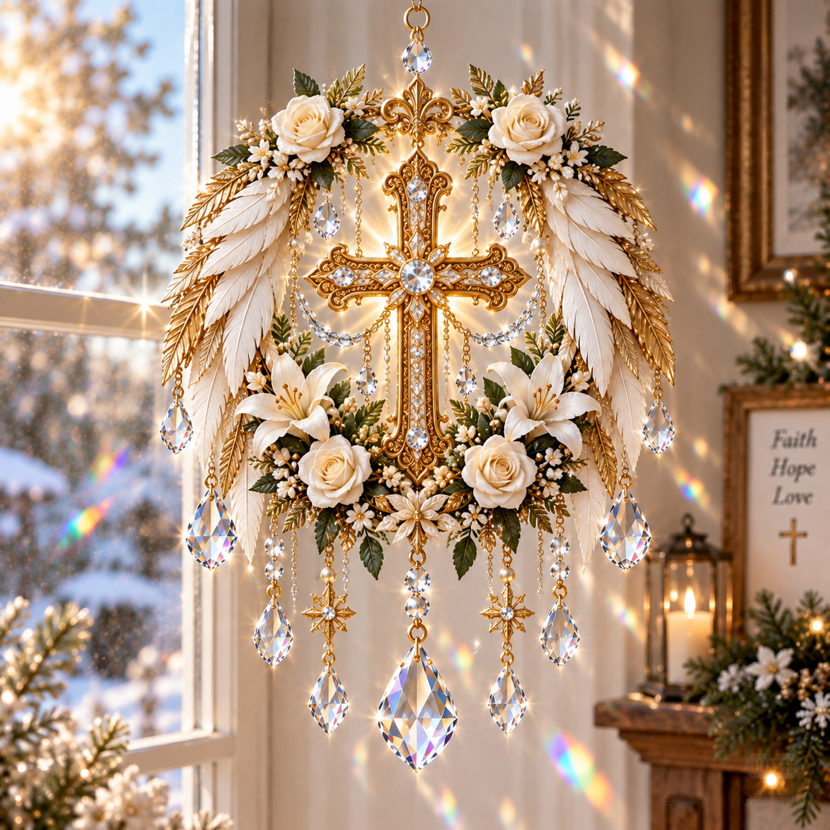 Faith Inspired Suncatcher – Christian Window Hanging Decor, Religious Keepsake Gift for Home, Prayer Space & Encouragement