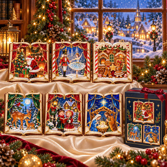 📖 2026 Christmas Storybook Ornaments – Set of 6 Magical Holiday Keepsakes