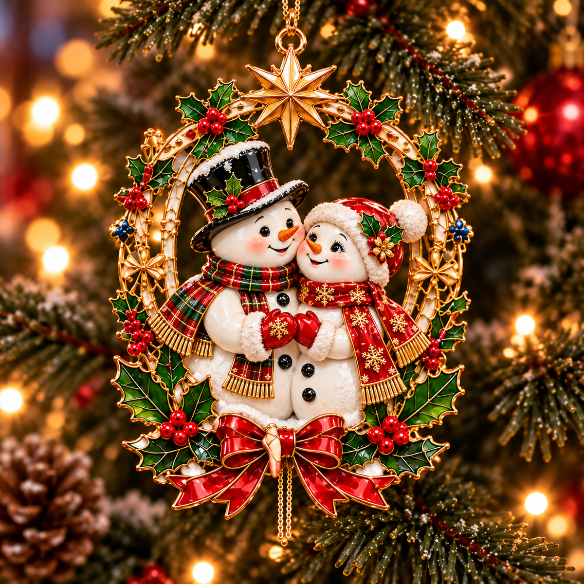 Santa & Mrs. Claus Christmas Adventures – 6-Piece Vintage Christmas Tree Ornament Collection | Nutcracker, Snowman & Holiday Train | A Heartwarming Christmas Keepsake Gift