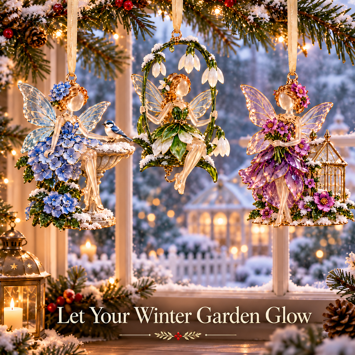 Winter Garden Fairies – 6 Enchanting Christmas Ornament Designs