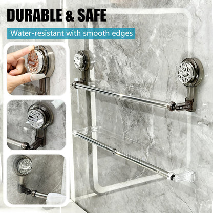 Hang Towels Instantly! No-Drill Adjustable Suction Cup Towel Bar